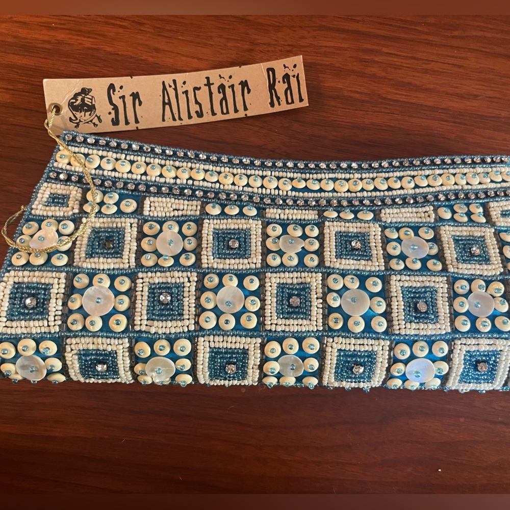 NWT Beaded Sir Alistair Rai Clutch.